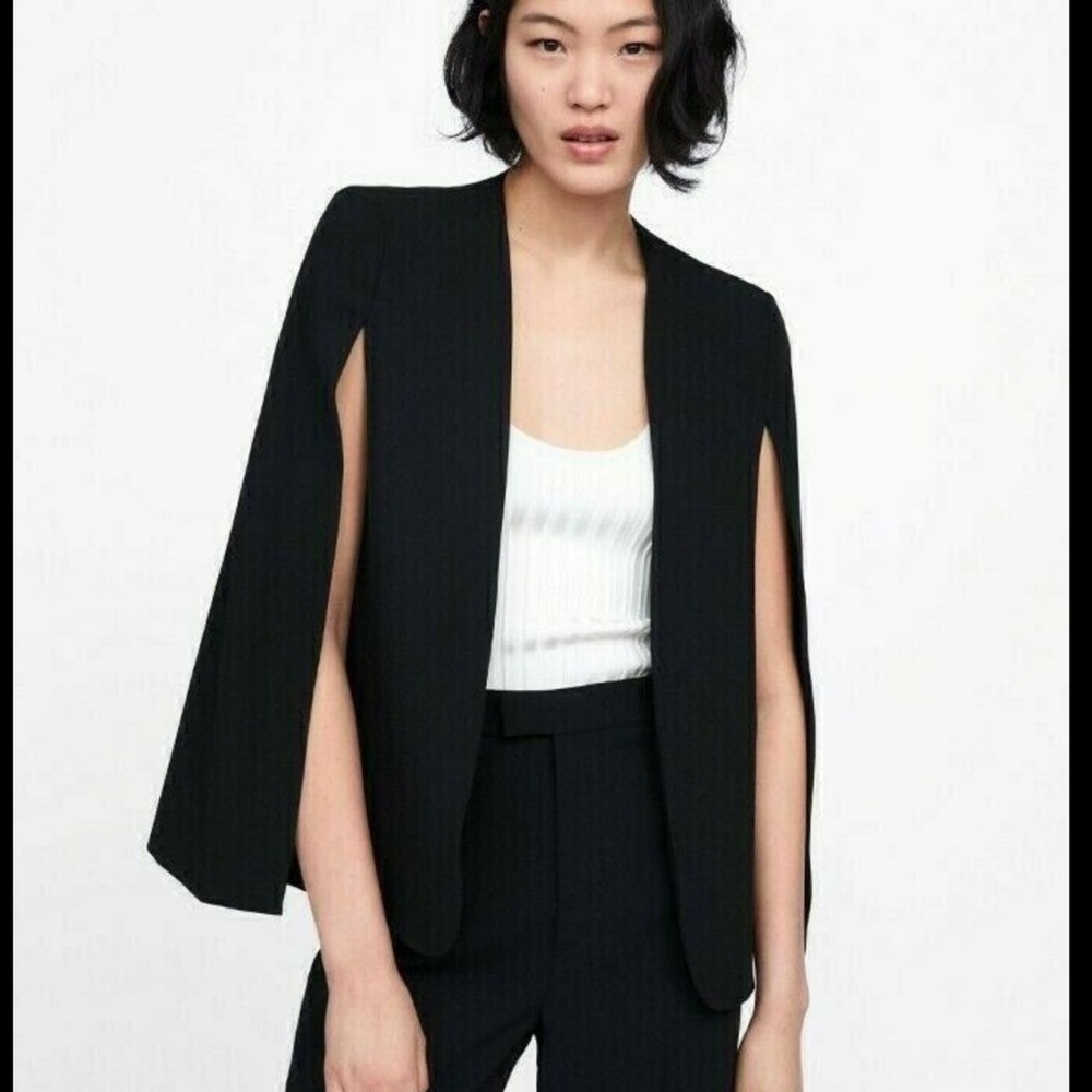 Zara Elegant cape Black Blazer